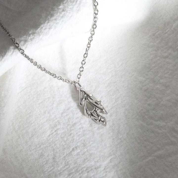 Premium silver Wind and Fire Charm Pendant, a stylish accessory for Kiwi blokes with an adjustable chain and unique charm design