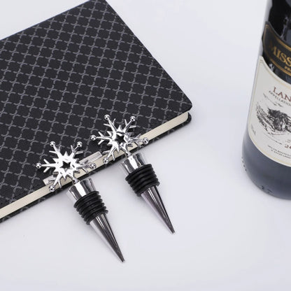 Premium iron wine stopper with stylish crown or snowflake design, sealing in freshness and adding decorative flair to wine and champagne bottles