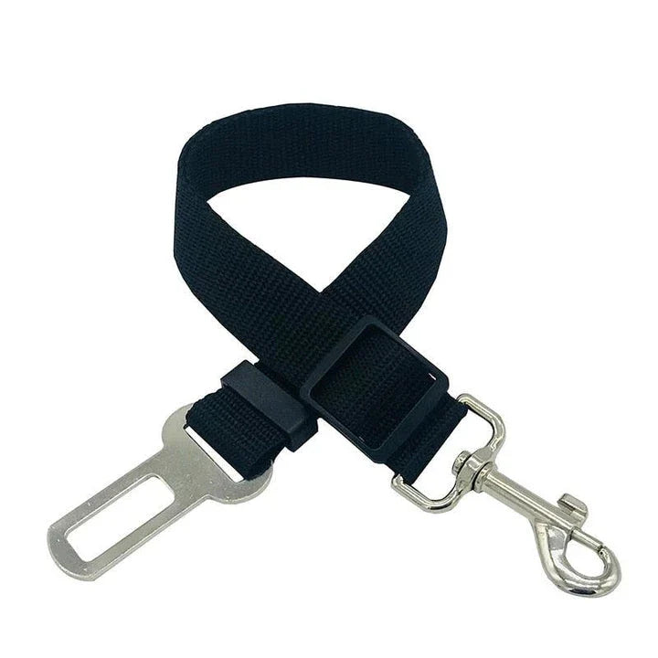 Premium dog car seat belt with adjustable nylon strap and reflective strips for safe travels in New Zealand