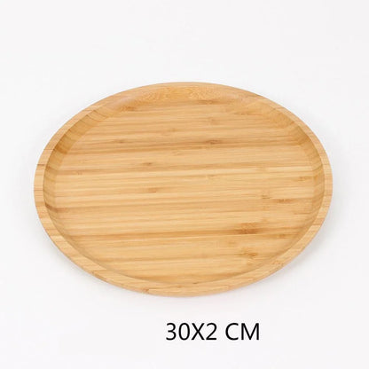 Bamboo serving tray with a sleek, minimalist design for serving food, drinks, or as a decorative piece in a modern kitchen