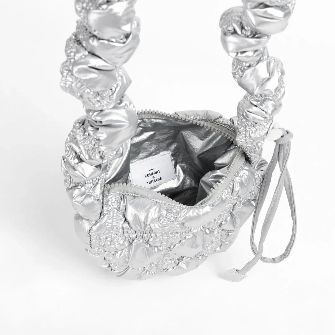 Fashionable Korean-inspired sling bag with quilted pattern and adjustable strap