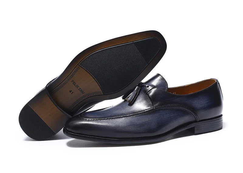 Premium leather loafers with unique, modern design and durable rubber soles for Kiwi style and comfort