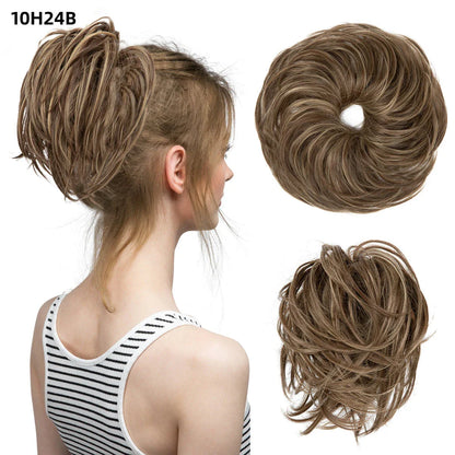 Fluffy and natural-looking hair bun made from premium domestic silk for easy, effortless updos