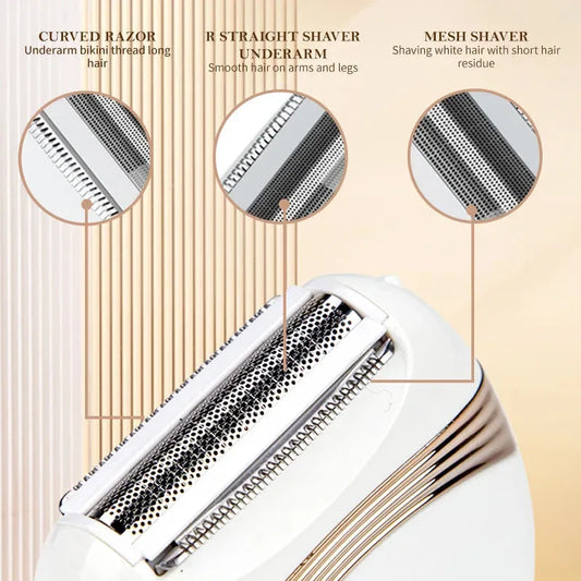 Versatile 2-in-1 Electric Hair Trimmer and Epilator with Stainless Steel and ABS Construction