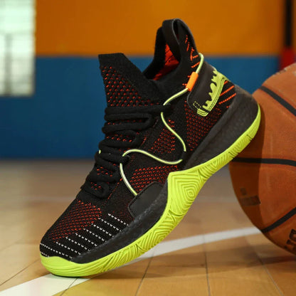 Trendy autumn sports shoes in vibrant colors with breathable mesh uppers and cushioned EVA soles, perfect for active Kiwi couples and families.