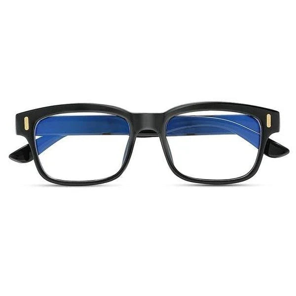 Anti-blue light gaming glasses with polycarbonate lenses and plastic frames to protect eyes from harmful blue light