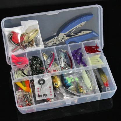 Versatile 132-Piece Fishing Gear Set with Soft Baits, Fishhooks, and Other Essential Fishing Accessories