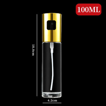 Trendha 100ML Olive Oil Sprayer in Gold Colour - Durable Glass, Even Oil Mist, Versatile Design for Healthy Kiwi Cooking