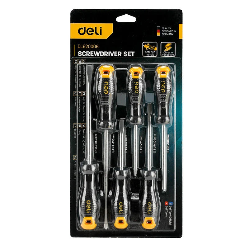 A durable, versatile screwdriver set with alloy steel construction and ergonomic handles, perfect for Kiwi DIY projects and household repairs.