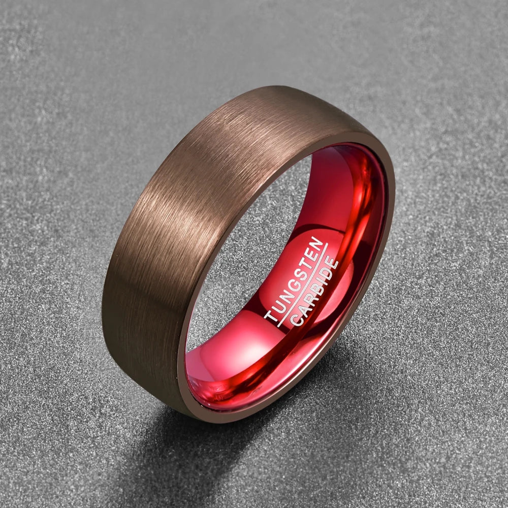 Sleek and sophisticated Tungsten Steel Ring with an electroplated finish, designed for the modern Kiwi gentleman