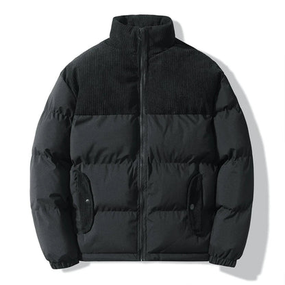 Warm and stylish down jacket with detachable hood, available in a range of colours and sizes