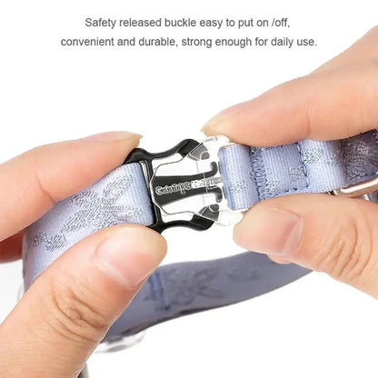 Adjustable cat and small dog collar in various Kiwi-inspired colours, including black, blue, and purple