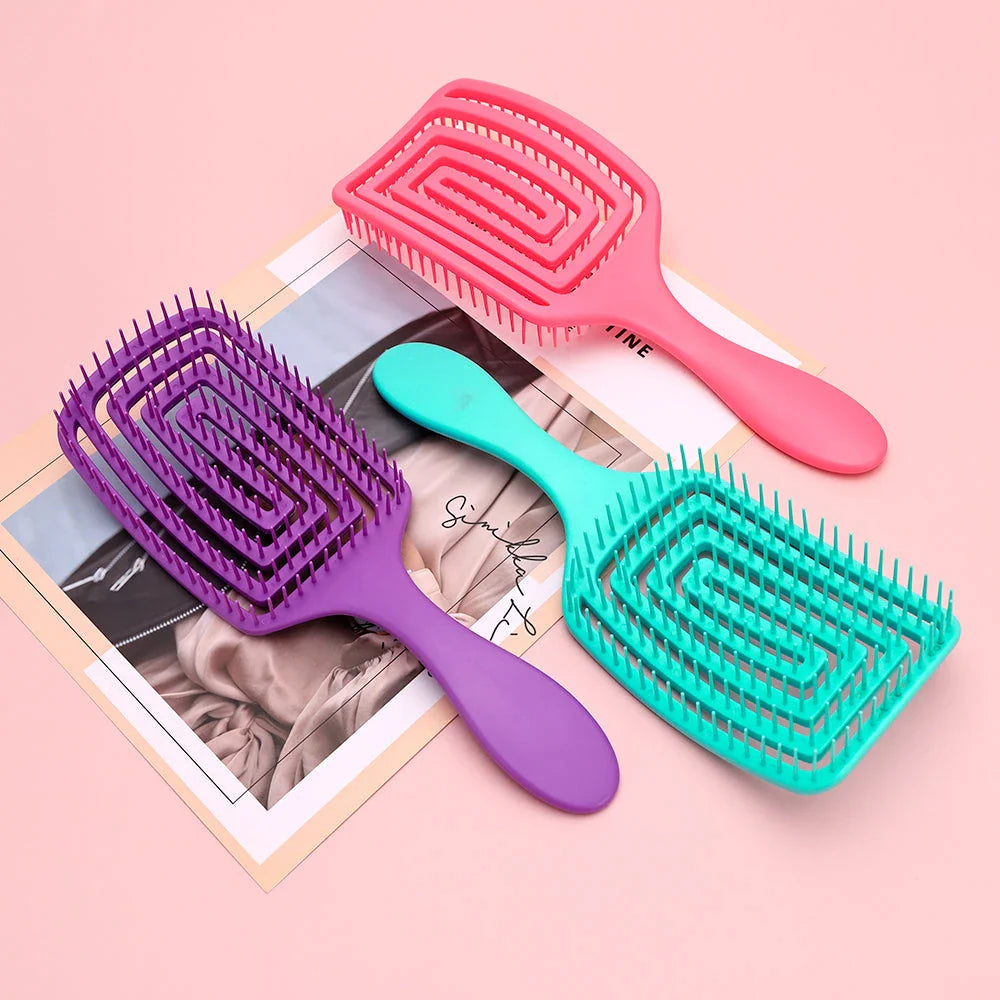 Anti-Static Detangling Hairbrush for Wet Hair in Vibrant Colours - Designed for Kiwi Women