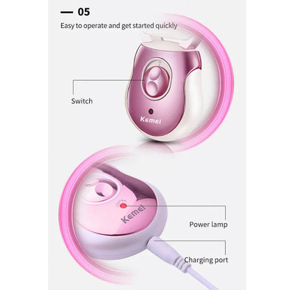 Versatile 3-in-1 hair removal and foot care device with epilator, shaver, and pedicure attachments