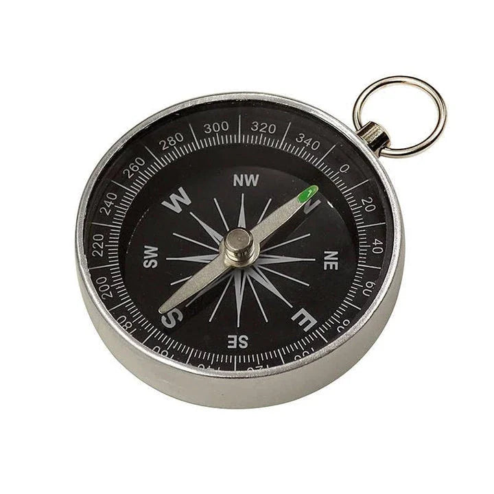 Compact and Durable Outdoor Compass Keychain for Kiwi Adventures - Premium Aluminium Construction with Tempered Glass Face