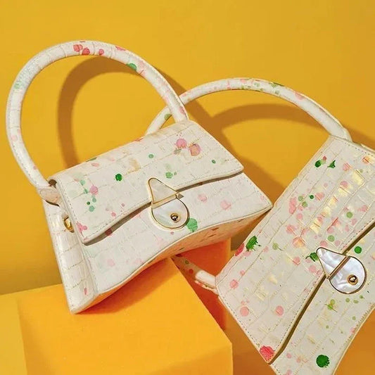 Genuine Leather Half Moon Handbag in Medium and Large Sizes, Featuring Secure Hasp Closure and Stylish Flap Pocket