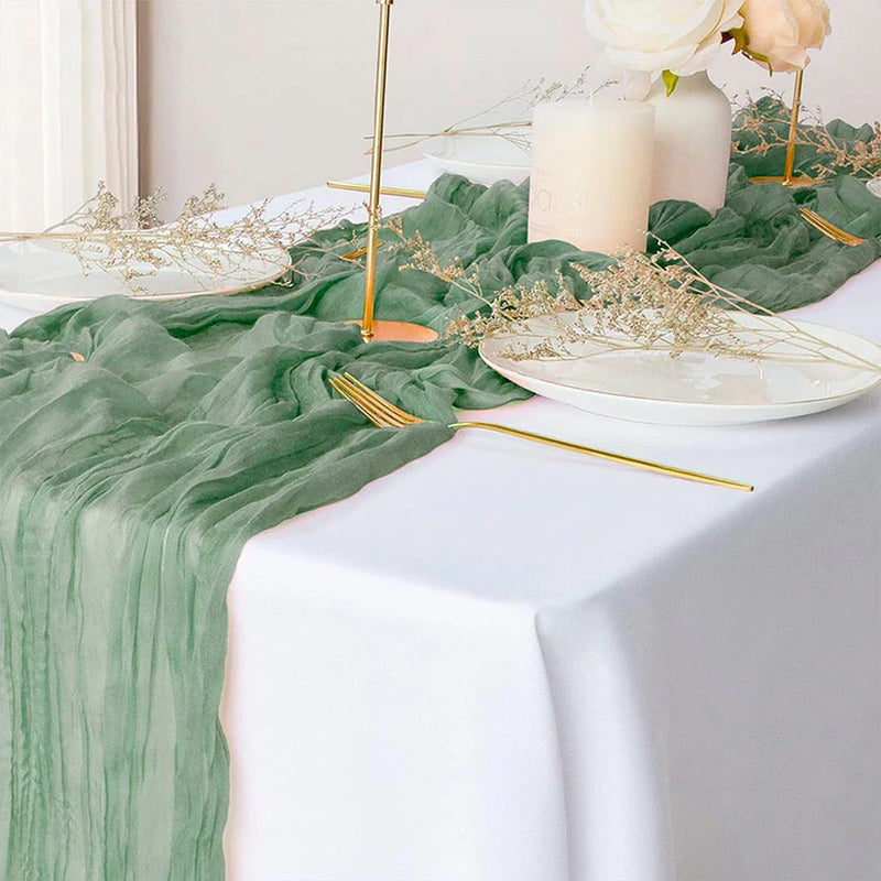 Shopfluxpro NZ Elegant Boho Cheesecloth Table Runner for Your Kiwi Gatherings