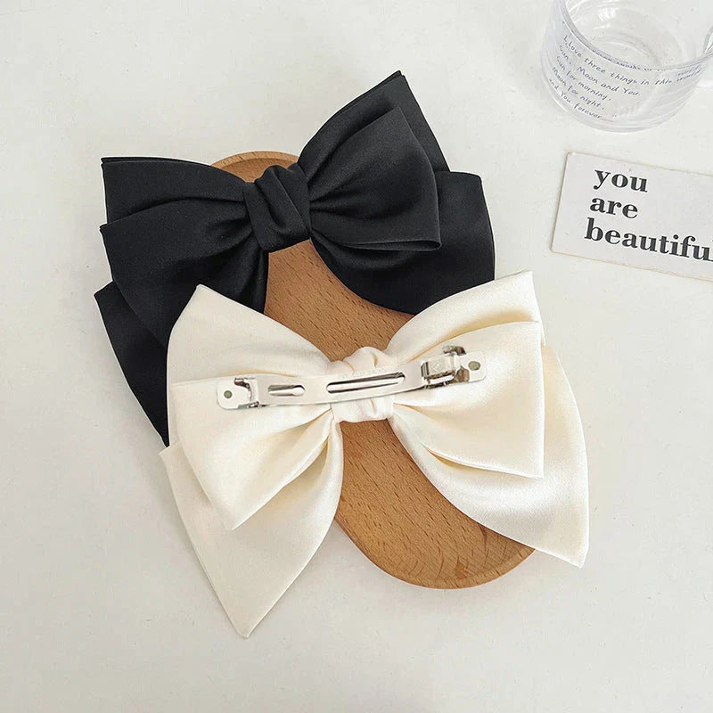 Shopfluxpro NZ Stylish Satin Bow Hair Clip - Elevate Your Look