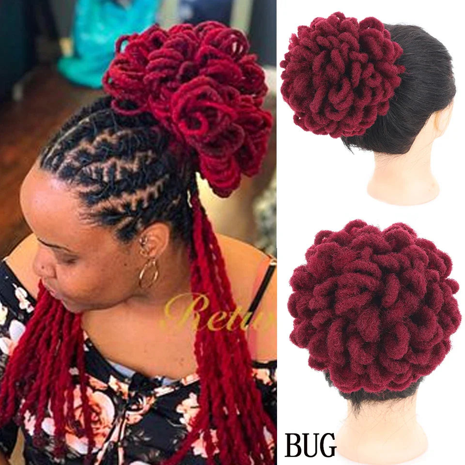 A stylish and eco-friendly Afro Hair Bag with adjustable drawstring, suitable for various hairstyles like buns, dreadlocks, and Afros.