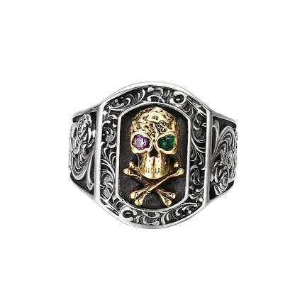 A premium 925 sterling silver skull ring with an adjustable design, perfect for expressing your unique Kiwi style