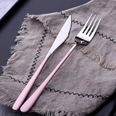 Premium Kiwi-designed portable cutlery set made of durable stainless steel in elegant gold, silver, pink, or white finishes