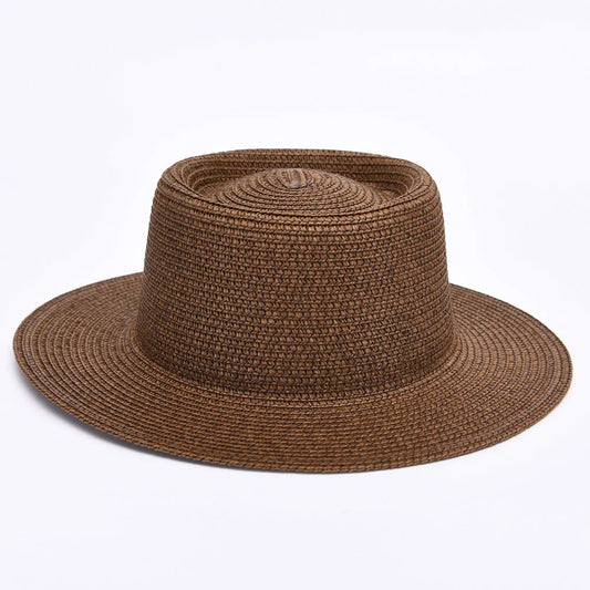 Elegant ladies' summer beach sun hat with wide brim, designed for sun protection and style in New Zealand