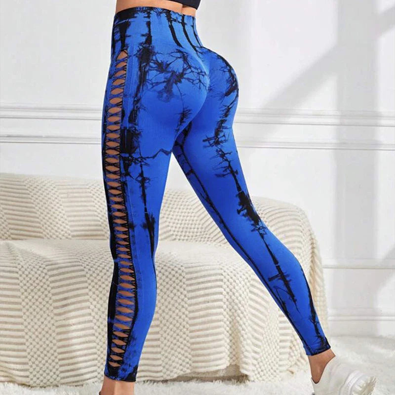 Tie-Dye Yoga Pants with Butt Lift and High Waist for Kiwi Ladies