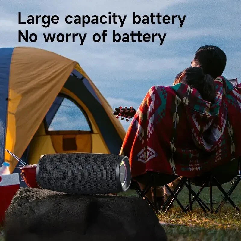 40W Powerful Portable Bluetooth Speaker with 3D Surround Sound and IPX6 Waterproof Design for Outdoor Kiwi Adventures