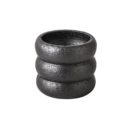 Stylish modern minimalist cement flower pots in two sizes, perfect for showcasing plants and greenery in a Kiwi home