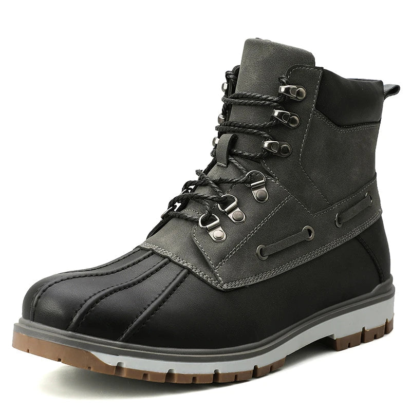 Warm and stylish Martin boots for men, featuring premium leather construction, rubber soles, and a frosted finish for a refined rugged look.