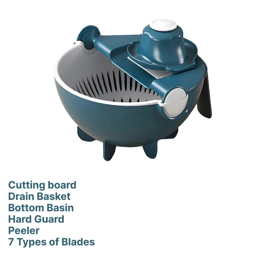 Versatile 2-in-1 Vegetable Slicer and Fruit Strainer - a compact and efficient kitchen tool that combines multiple functions into one