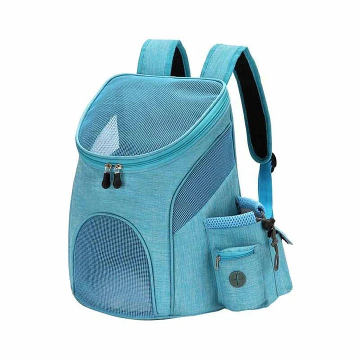 Breathable cat carrier backpack with adjustable straps, designed for comfortable transport of your feline friend on your Kiwi adventures.