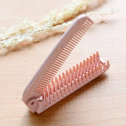 Foldable Anti-Static Hair Brush and Comb in multiple colours - a sustainable and portable hair styling tool