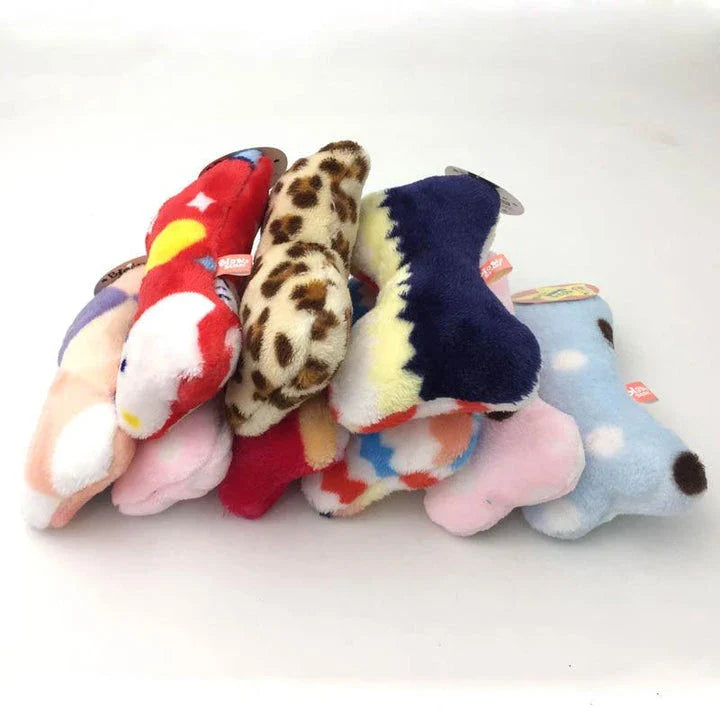 Cute Bone Plush Toy - Sustainable and Durable Chew Toy for New Zealand Dogs