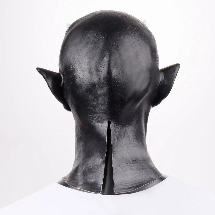 A premium latex Halloween mask with distinctive horned demon features, perfect for spooky celebrations and costumes.