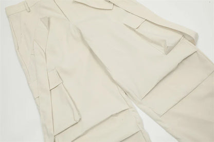 Stylish black overalls with pleated pockets, designed for the active Kiwi lifestyle