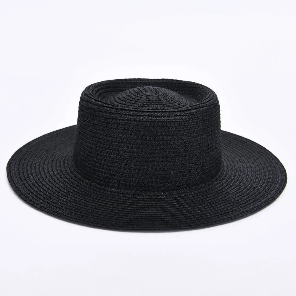 Elegant ladies' summer beach sun hat with wide brim, designed for sun protection and style in New Zealand