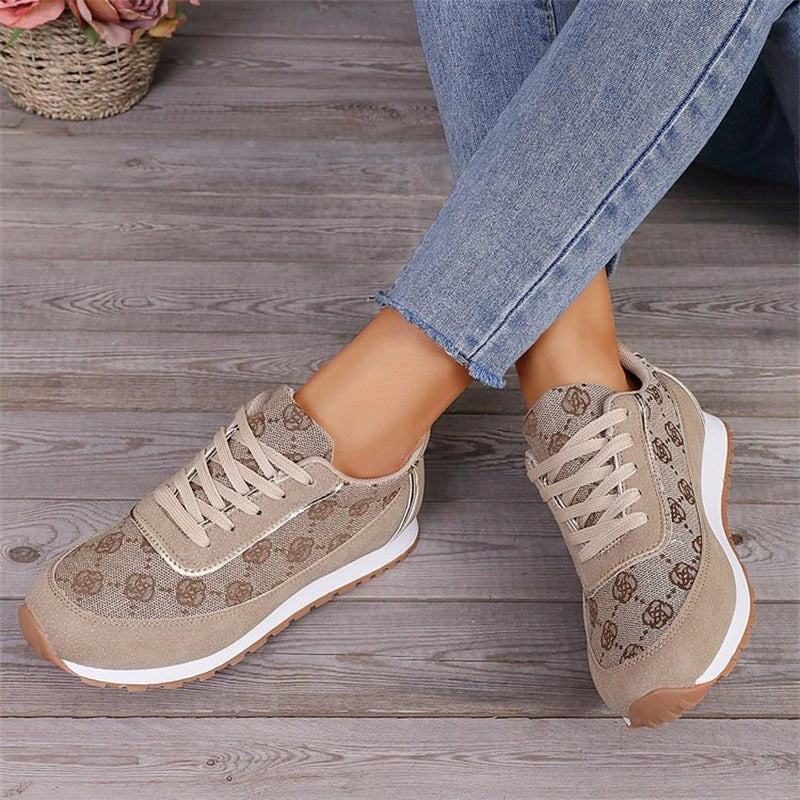 Shopfluxpro NZ Trendy Flower-Printed Lace-Up Sports Sneakers for Kiwi Lasses
