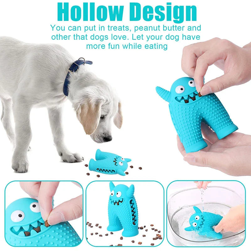 Robust squeaky dog toy made from natural rubber, designed for aggressive chewers in New Zealand