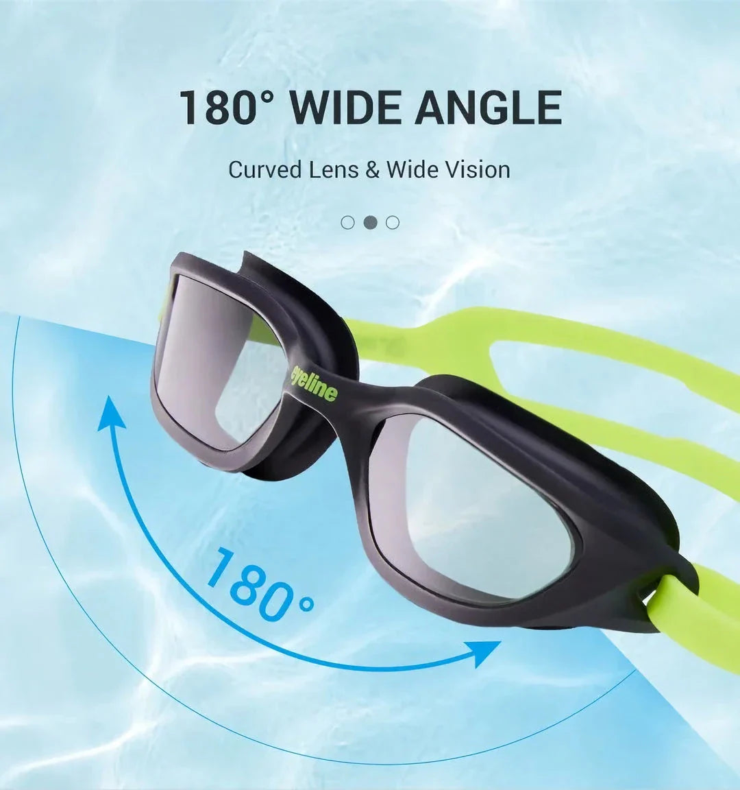 Premium anti-fog swimming goggles with wide-angle lens for clear underwater vision