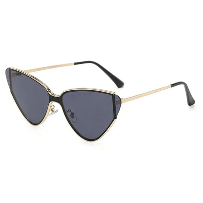 Stylish metal cat-eye sunglasses with premium alloy frames and polycarbonate lenses, offering UV400 protection and a trendy, fashionable look for the discerning Kiwi consumer.