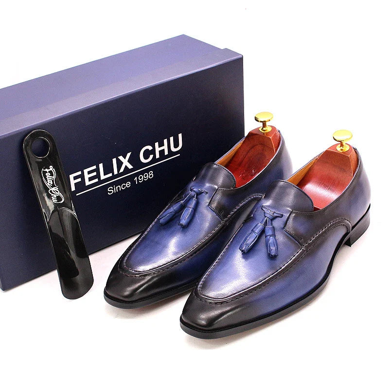 Premium leather loafers with unique, modern design and durable rubber soles for Kiwi style and comfort