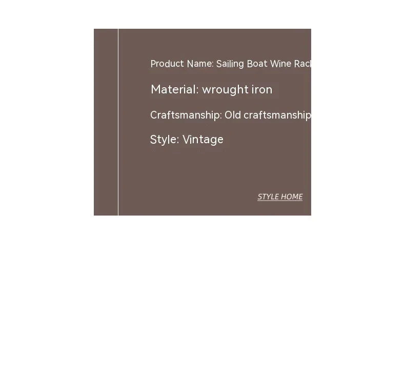 Stylish iron sailboat-shaped wine rack, a modern and nautical decor piece for Kiwi homes