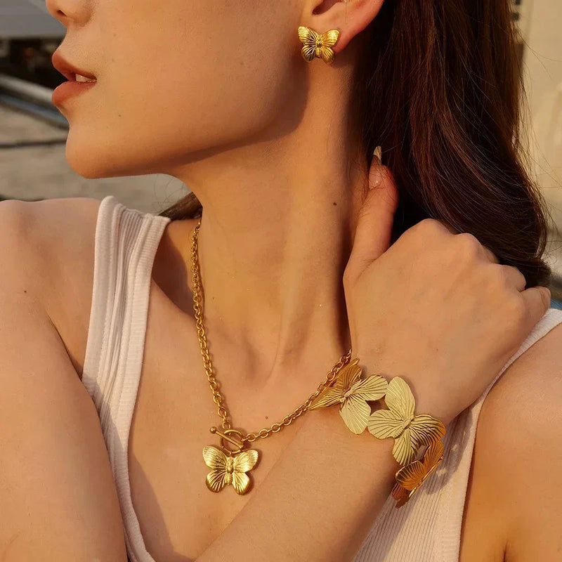 Shopfluxpro NZ Stylish Stainless Steel Butterfly Bracelet - Designed for the Fashion-Forward Kiwi