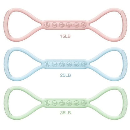 Three resistance bands of varying resistance levels, designed to target the lower body for strength and flexibility