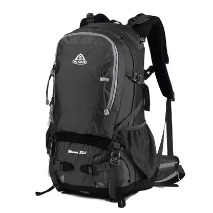 Rugged outdoor backpack with rain cover, perfect for hiking, camping, and other New Zealand adventures