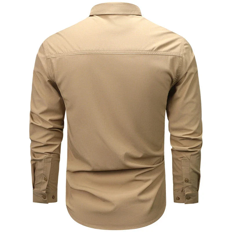 Versatile, durable long-sleeve workwear shirt in classic colors for the modern Kiwi