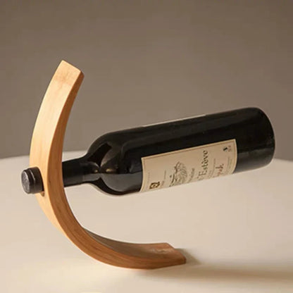 Elegant wine shelf made of solid wood for modern Kiwi homes, showcasing up to 6 wine bottles in a minimalist, stylish design.