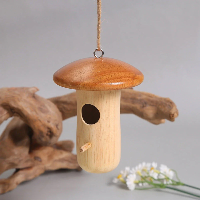 Shopfluxpro NZ Charming Kiwi-Crafted Wooden Hummingbird Nest for Your Backyard Paradise