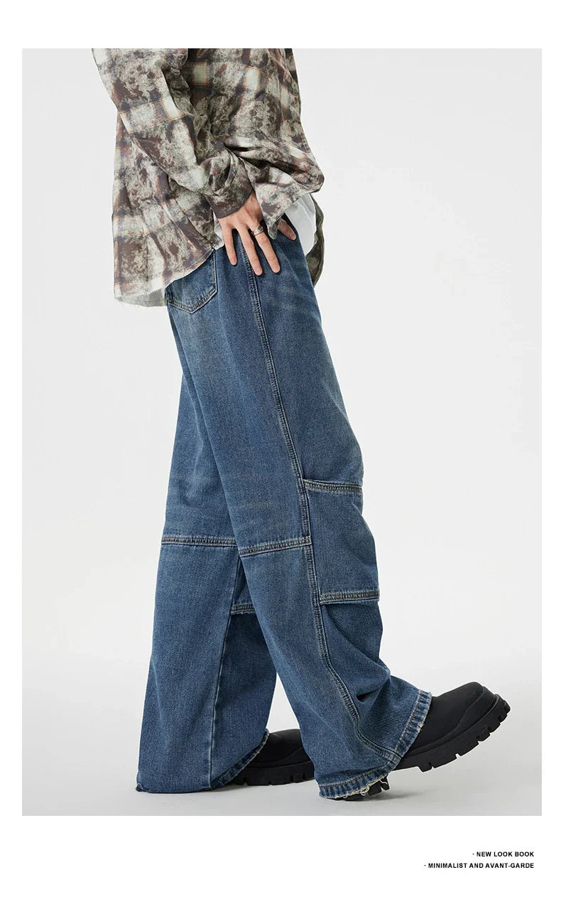 A pair of vintage-inspired denim overalls, featuring a classic workwear design and a premium cotton construction for the modern Kiwi bloke.